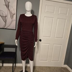 Burgundy Express dress